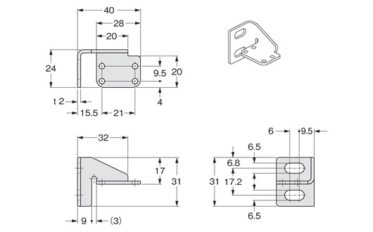 MS-SF2B-7 左側面上部安裝用